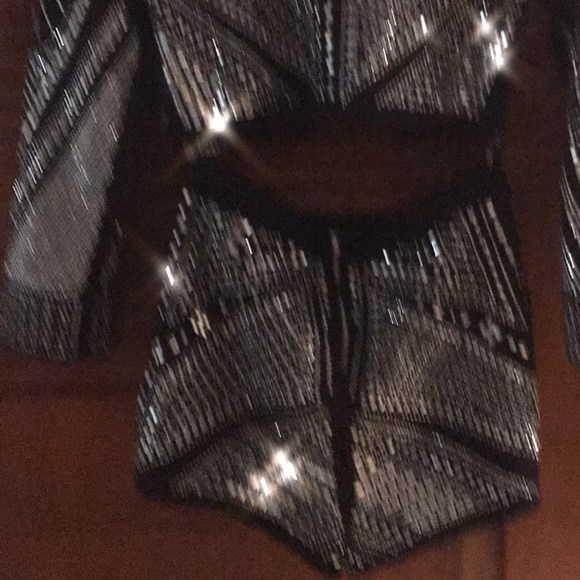 Beaded & Studded two piece set, balmain inspired - Picture 4 of 4